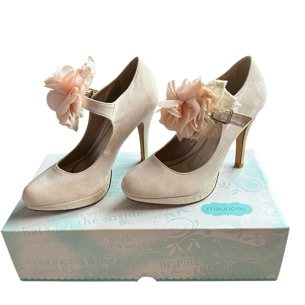 Maurices Lexi Blush Floral Women's Mary Jane Pumps, 7.5